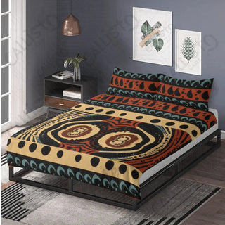 African Print 3-Piece Bedding Set: Duvet Cover with Two Pillowcases