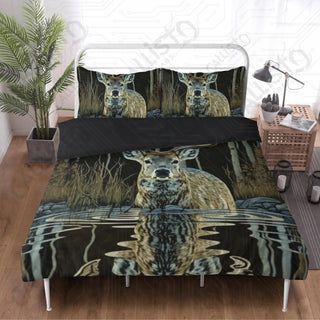 Wilderness Deer Hunting 3 Piece Bedding Set - Duvet Cover and 2 Pillowcases