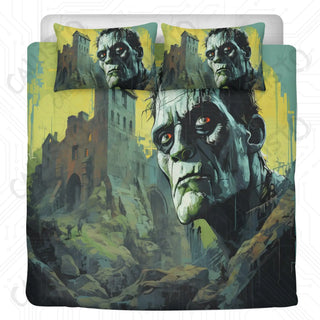 Frankenstein Monster 3 Piece Bedding Set - Duvet Cover and 2 Pillowcases - US Twin