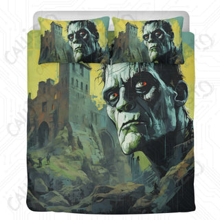 Frankenstein Monster 3 Piece Bedding Set - Duvet Cover and 2 Pillowcases