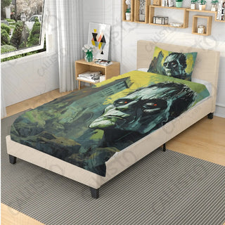 Frankenstein Monster 3 Piece Bedding Set - Duvet Cover and 2 Pillowcases