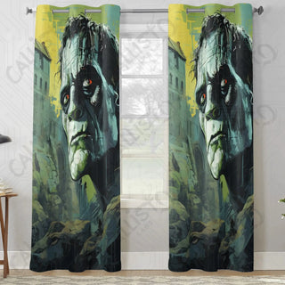 Frankenstein Monster Window Curtains (2 PCS) 84x52 IN