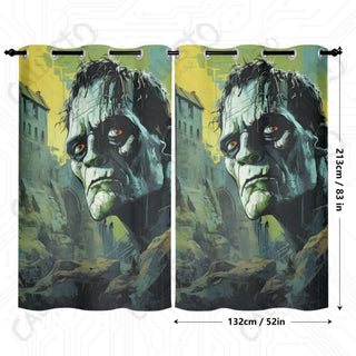 Frankenstein Monster Window Curtains (2 PCS) 84x52 IN