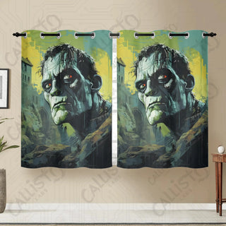 Frankenstein Monster Window Curtains (2 PCS) 72x52 IN