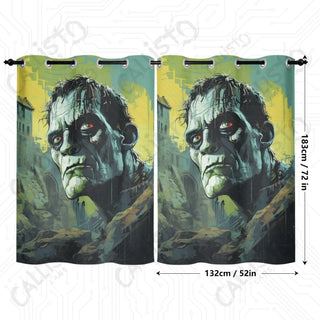 Frankenstein Monster Window Curtains (2 PCS) 72x52 IN