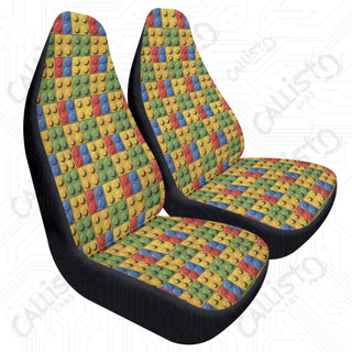 Premium Lego Brick Seat Covers Cars | Durable Polyester & Stretch Fabric | Elastic Backing | Secure Fit | Customizable