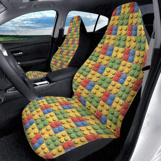 Premium Lego Brick Seat Covers Cars | Durable Polyester & Stretch Fabric | Elastic Backing | Secure Fit | Customizable