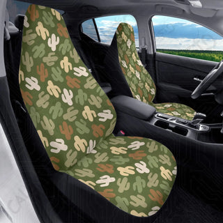 Cactus Flower Front Seat Covers | Premium Quality | Durable Polyester | Stretch & Secure Fit | Custom Car Interior