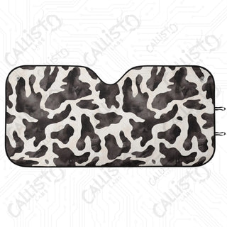 High Quality Cow Animal Print Car Sunshade - Oxford Fabric UV Protector | Unique Design Custom Crafted - M