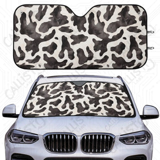 High Quality Cow Animal Print Car Sunshade - Oxford Fabric UV Protector | Unique Design Custom Crafted