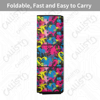 Colorful Graffiti Hearts Car Sunshade - Oxford Fabric UV Protector | Unique Design Custom Crafted