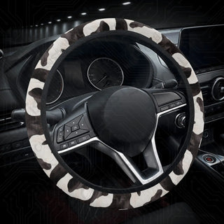 Cow Animal Print Custom Car Steering Wheel Cover - Soft Polyester Design | Perfect Fit & Easy Install