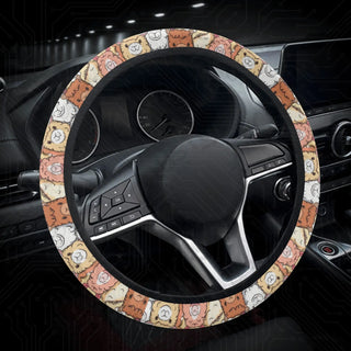 Alpaca Animal Print Custom Car Steering Wheel Cover - Soft Polyester Design | Perfect Fit & Easy Install