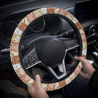 Alpaca Animal Print Custom Car Steering Wheel Cover - Soft Polyester Design | Perfect Fit & Easy Install