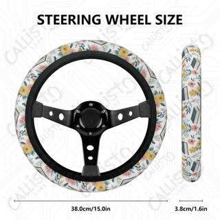 Book Lovers Dream Custom Car Steering Wheel Cover - Soft Polyester Design | Perfect Fit & Easy Install