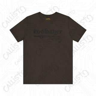 Men’s ’Rodfather’ Fishing Rod Funny Dad Graphic Shirt: Hilarious Father’s Day Gift Idea for Fishing Enthusiasts