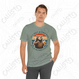 Men’s ’It’s Not a Dad Bod It’s a Father Figure’ Bear Graphic Shirt: Celebrate Fatherhood with Humorous Style