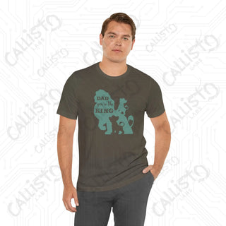 Men’s ’Dad You’re the King’ Lion and Cubs Graphic Shirt: Celebrate Fatherhood with this Majestic and