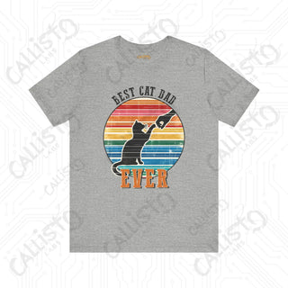 Men’s ’Best Cat Dad Ever’ Graphic Shirt: Celebrate Feline Fatherhood with this Stylish and Fun Tee for Cat Lovers