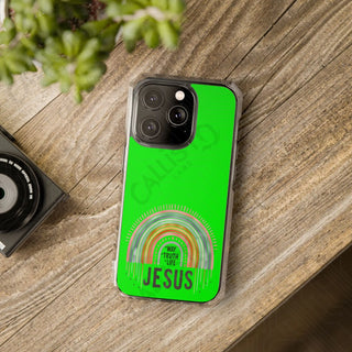 Jesus is the WAY the Truth the Life Magnetic Clear Impact Case for iPhone 14 & 15 - MagSafe® Compatible - iPhone 14