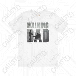 Men’s ’The Walking Dad’ Funny Zombie Shirt: Hilarious Father’s Day Gift Idea for Dads Who Love Zombies - White