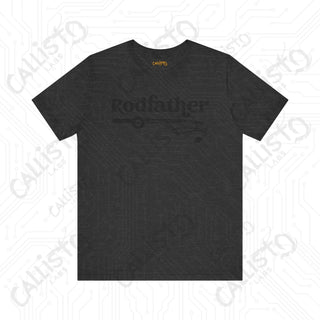 Men’s ’Rodfather’ Fishing Rod Funny Dad Graphic Shirt: Hilarious Father’s Day Gift Idea for Fishing Enthusiasts