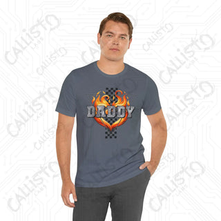 Men’s Flame ’DADDY’ Shirt: Bold and Stylish Tee for Fathers Dads and Cool Dudes - Perfect Gift for Him - T-Shirt