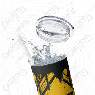 20oz ’Caution I Have No Filter’ Skinny Tumbler with Straw - Bold and Expressive Drinkware