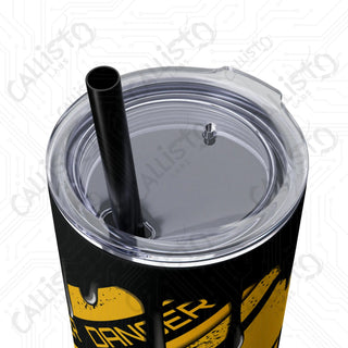 20oz ’Caution I Have No Filter’ Skinny Tumbler with Straw - Bold and Expressive Drinkware