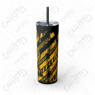 20oz ’Caution I Have No Filter’ Skinny Tumbler with Straw - Bold and Expressive Drinkware