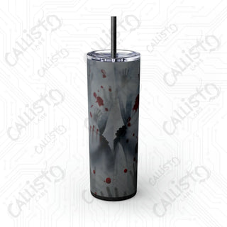 20oz Just a Girl Who Loves Horror Movies Skinny Tumbler with Straw - Stylish and Expressive Drinkware for Movie