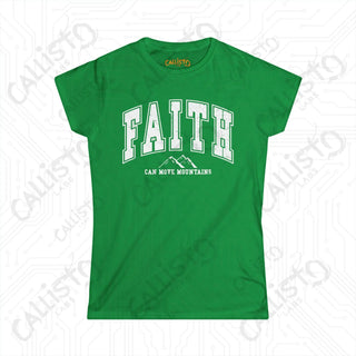 Womens FAITH Can Move Mountains Shirt Inspirational Shirt for Hope Comfortable & Stylish Christian Apparel for Her Gift