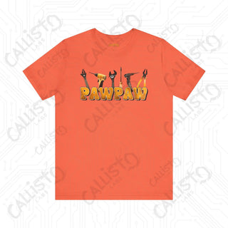 Men’s Graphic Shirt - PAWPAW with Tools Design: Cool and Practical Apparel for Grandpa - Coral / XS - T-Shirt