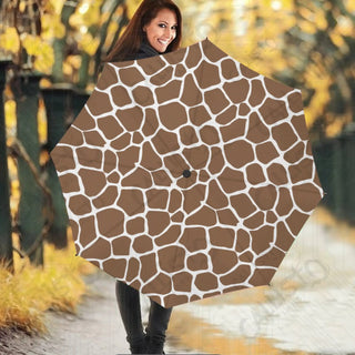 Safari Chic: Giraffe Print Automatic Umbrella | Instant Open & Close - Size