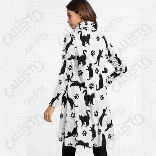 Women’s High Neck Dress With Long Sleeve Crazy Cat Lady Edition