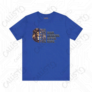 Men’s DAD #Man #Legend #Myth #King Lion Shirt: Unique Father’s Day Gift Idea for Dad - True Royal / XS - T-Shirt