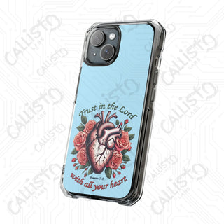 Proverbs 3:5 Trust in the Lord with All of your Heart Magnetic Clear Impact Case for iPhone 14 & 15 - MagSafe®