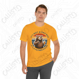 Men’s ’It’s Not a Dad Bod It’s a Father Figure’ Bear Graphic Shirt: Celebrate Fatherhood with Humorous Style