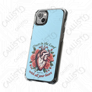 Proverbs 3:5 Trust in the Lord with All of your Heart Magnetic Clear Impact Case for iPhone 14 & 15 - MagSafe®