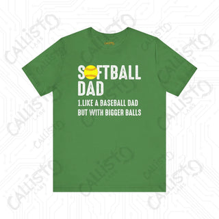 Men’s Funny ’Softball Dad’ Graphic Shirt: Celebrate Dad with Humor and Heart on the Field - Perfect Gift for