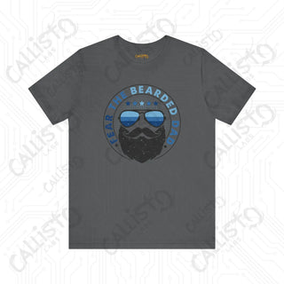 Men’s ’Fear the Bearded Dad’ Funny Graphic Shirt: Hilarious Gift for Dads with Beards - Perfect for Father’s