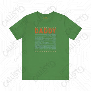 Men’s ’Daddy’ Daily Nutrition Value Dad Graphic Shirt: A Playful and Practical Gift for Father’s Day - Leaf