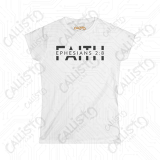 Women’s FAITH Ephesians 2:8 Shirt Inspirational Christian Shirt with Scriptural Message Comfortable & Stylish