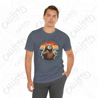 Men’s ’It’s Not a Dad Bod It’s a Father Figure’ Bear Graphic Shirt: Celebrate Fatherhood with Humorous Style