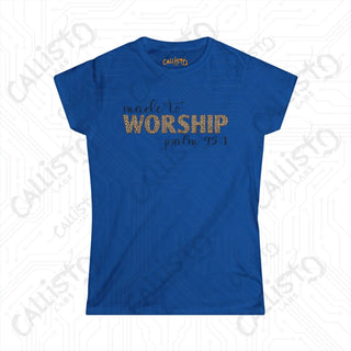 Women’s Softstyle Tee: ’Made to Worship’ Inspirational Christian Shirt - Comfortable and Stylish Faith Apparel