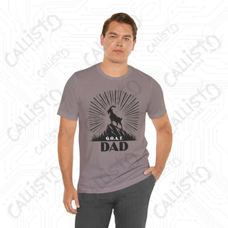 Men’s ’G.O.A.T. DAD’ Graphic Shirt: Celebrate Fatherhood with this Stylish and Funny Goat-Themed Tee - Perfect