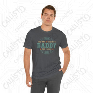 Men’s ’Daddy - The Man The Myth The Legend’ Graphic Shirt Celebrate Fatherhood Stylish Humorous Tee for Dads