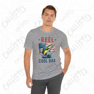 Men’s ’REEL Cool Dad Joke’ Funny Shirt: Hilarious Fishing-Inspired Tee for Dads - Perfect Father’s Day Gift