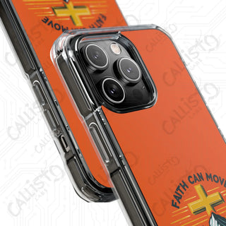 Faith Can Move Mountains Matthew 17:20 Scripture Magnetic Clear Impact Case for iPhone 14 & 15 - MagSafe® Compatible