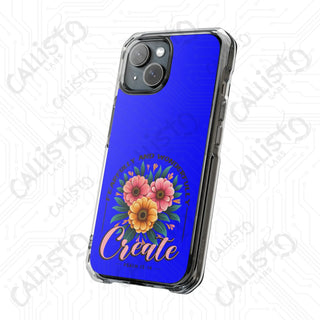 Create Fearfully and Wonderfully Psalm 13:14 Floral Magnetic Clear Impact Case for iPhone 14 & 15 - MagSafe®